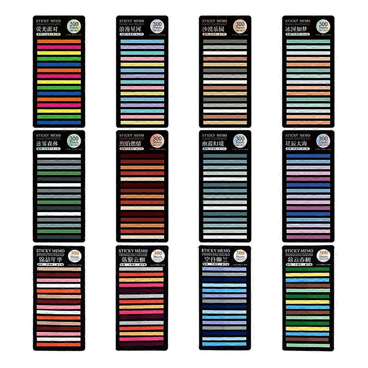 Transparante regenboog Index Memo Pad het Sticky Notepads papier Sticker notities schoolbenodigdheden Kawaii St