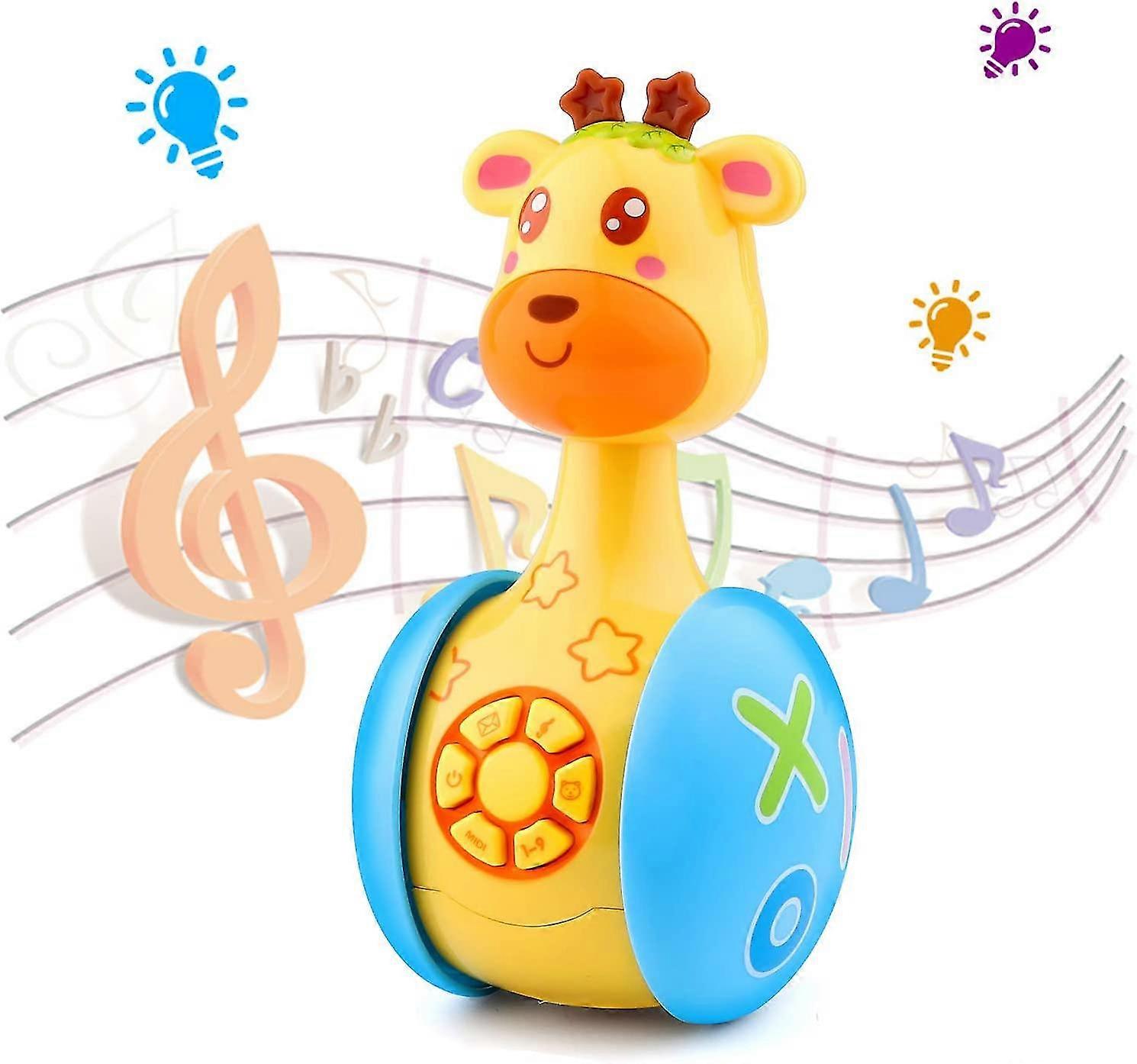 Giraffe Baby Toy With Music And Led Light Up For Infants, Toddler Interactive Learning Development, Awesome For Boys & Girls