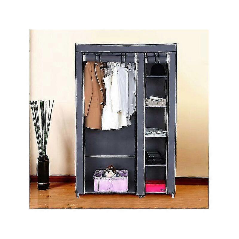 5-layer 6-grid Non-woven Cabinet 110*45*175 - Gray