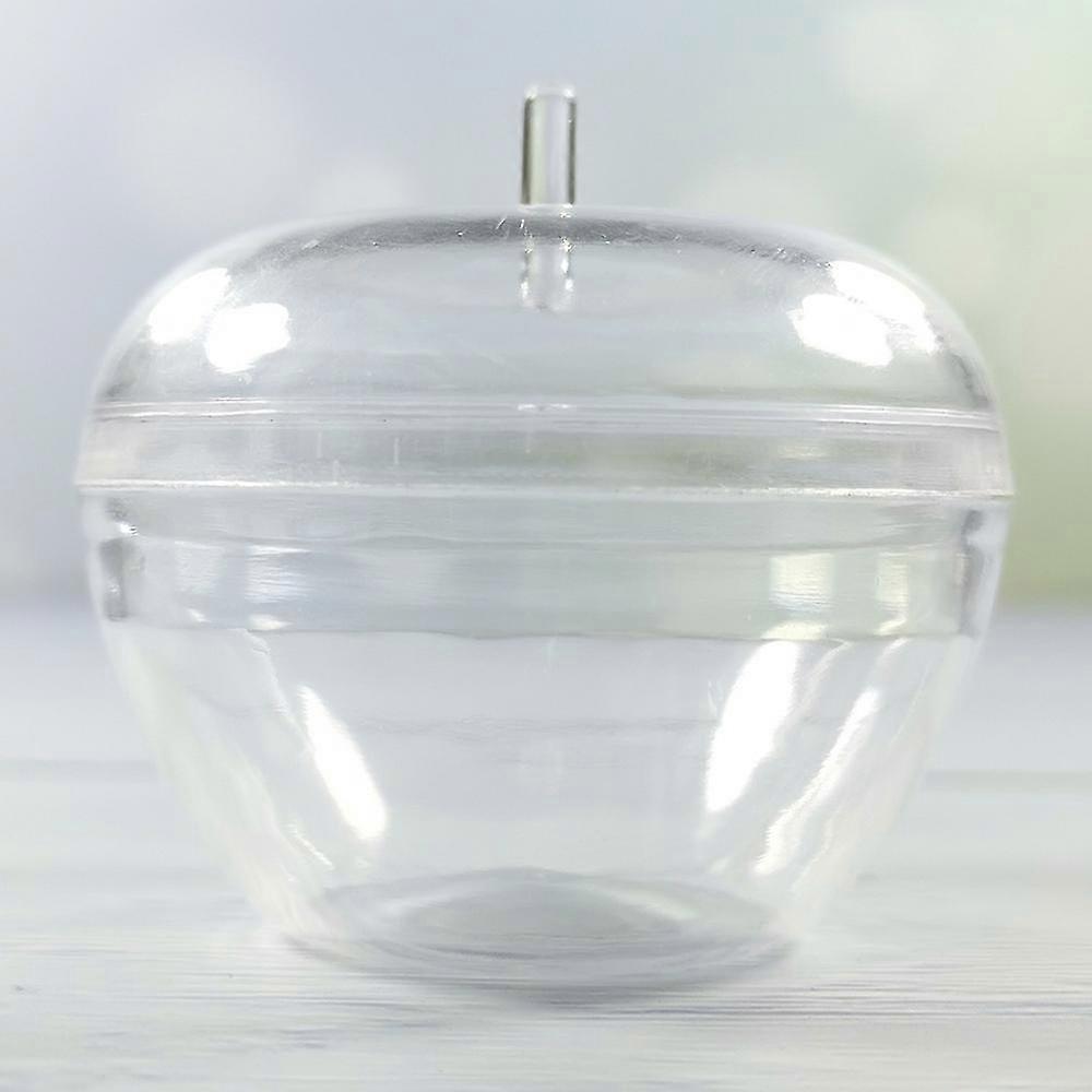 12pcs Apple Shape Nuts Snack Candy Holder Clear Dried Fruit Cases Snacks Storage Jar