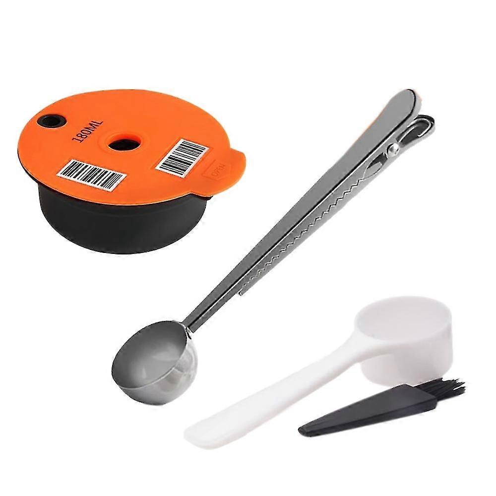 60ml Reusable Coffee Capsules Pods For Machines Coffee Filter Refillable Coffee Pods With Clip Spoo