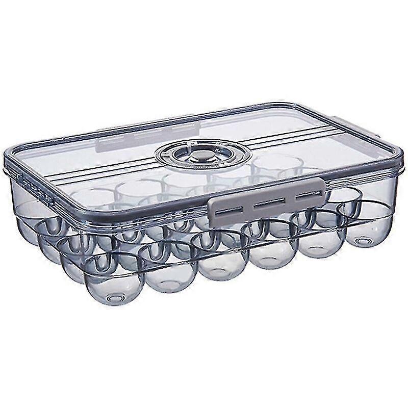 Stackable Egg Holders Fridge Organizer Clear Plastic Storage Bins Gift