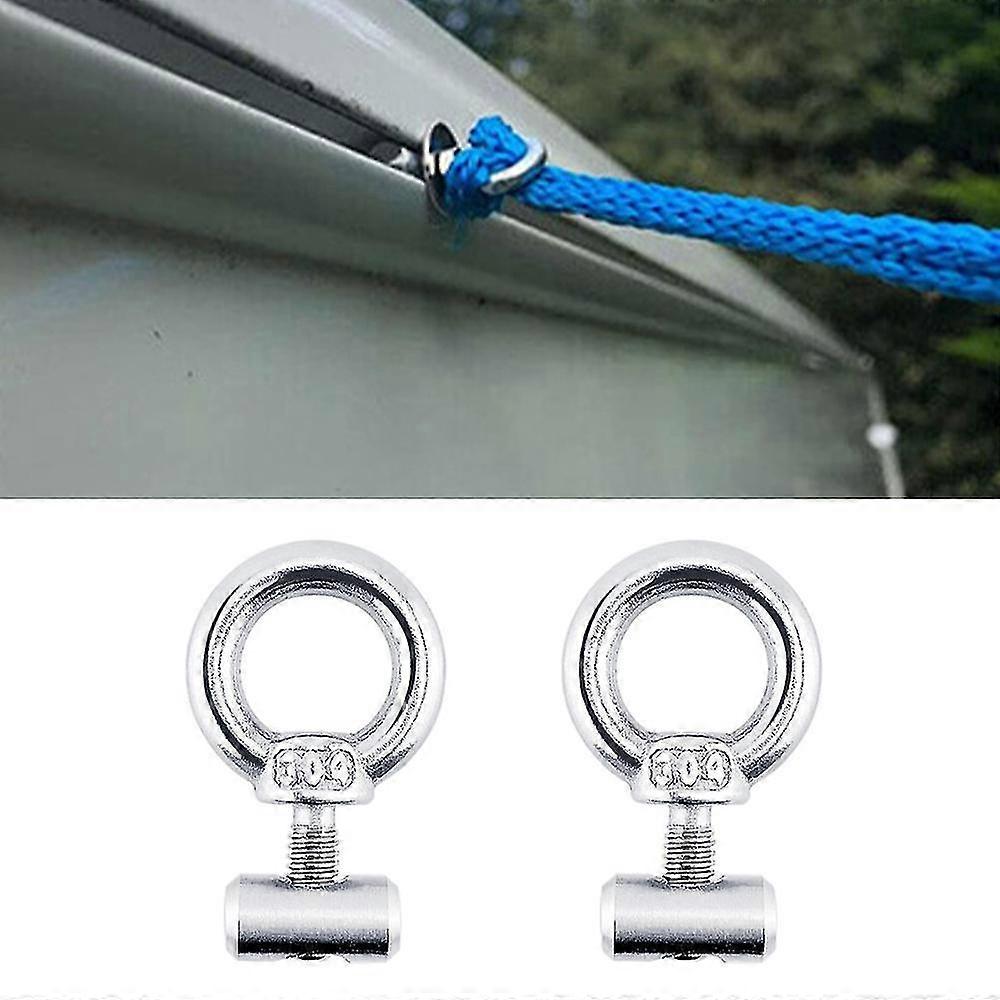 2 stks/set RVS Luifel Rail Stoppers Camper Caravan Lifting Eye Nuts Screw UHN