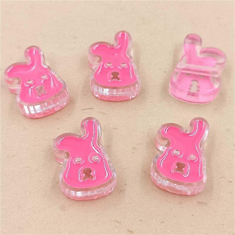 בית המפלגה אספקה בעבודת יד אקריליק טפטוף שמן חומר ארנב צורת שמש רופף חרוזים תכשיטים ביצוע אביזרי DIY חמוד 5 יחידות חזייה