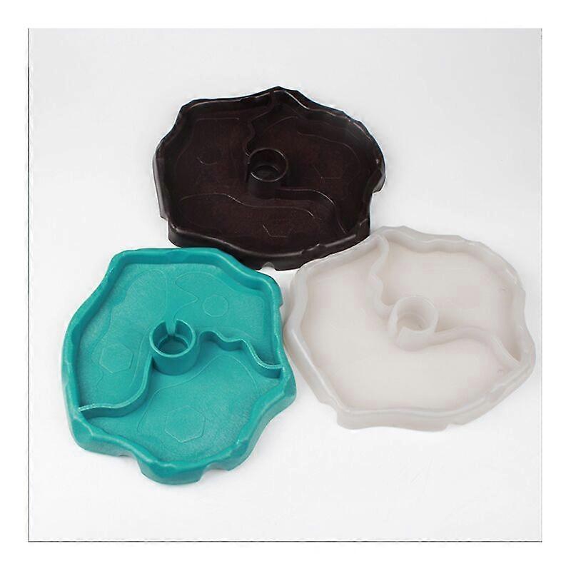 Reptile Drinker, 2 in 1 Spill Resistant Bowl Food Drinker, Plastic Bowl for Gecko Tortoise - Blue