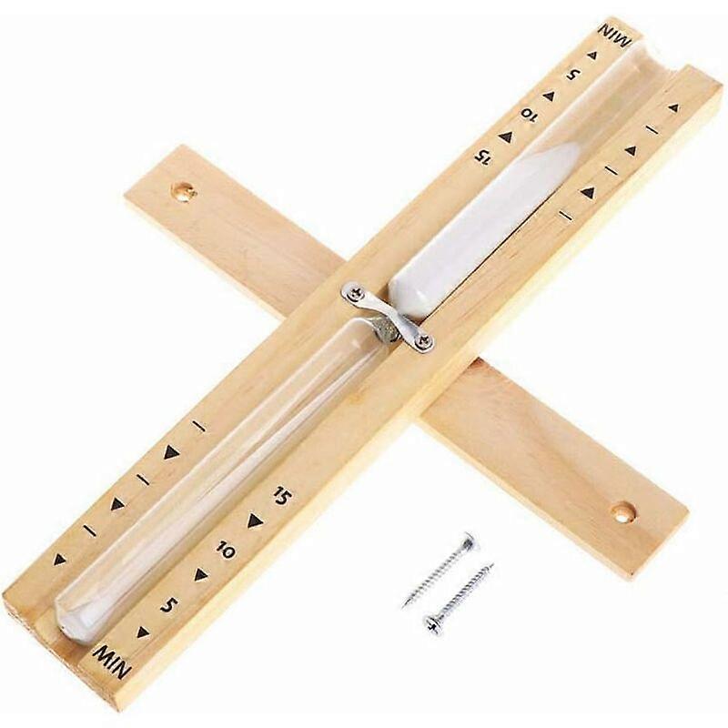 Wooden Sauna Hourglass 15 Minutes - Sauna Accessory - Timer with Rotating Hourglass - Heat Resistant - Wall Mounted - Environmentally Friendly 56Twent
