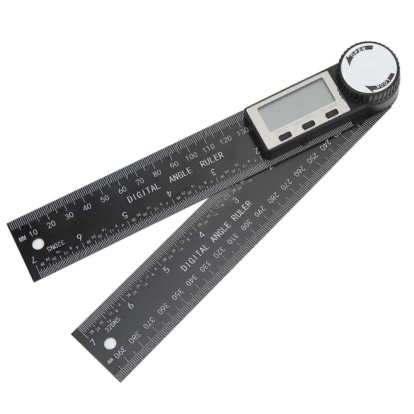 Angle Ruler Plastic Protractor Digital Display Angle Caliper Angle Measuring Tool Black
