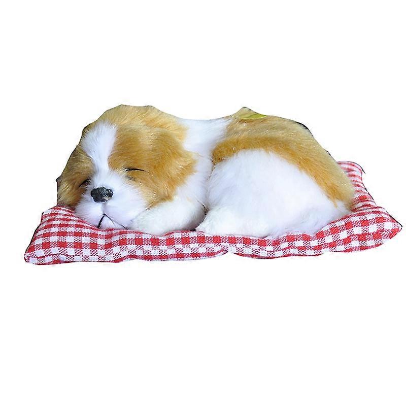 Simulation Animal Toy Sleeping Dog Model Kids Plush Stuffed Doll with Sound KAESI KAESI