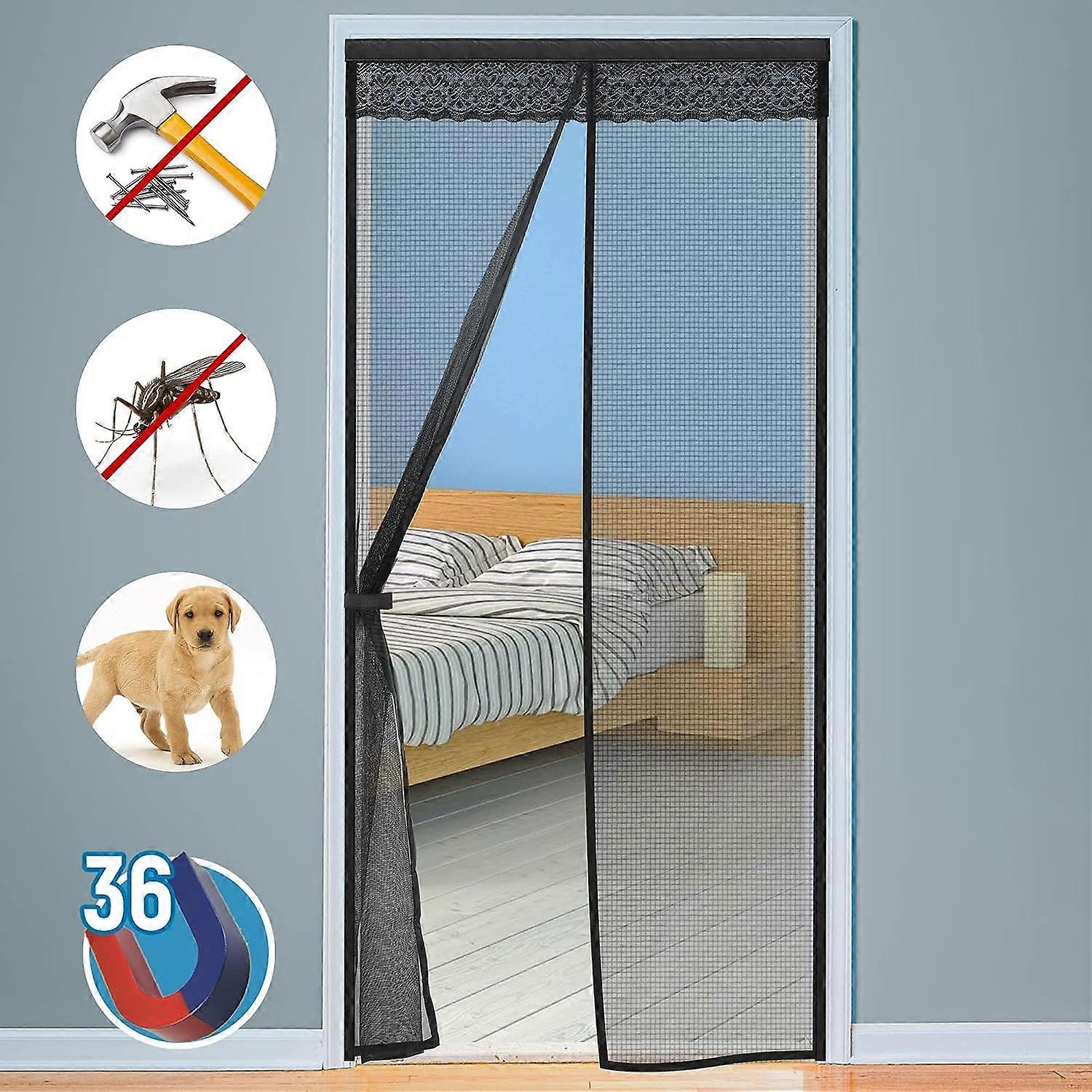 magnetic fly screen balcony door - 90x210cm