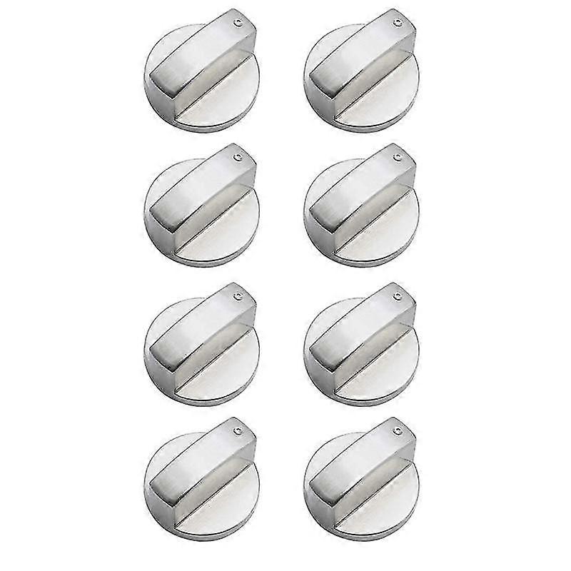8 Pcs Metal Silver Gas Stove Cooker Knobs Adapter Oven Switch Cooking Surface Control Locks Cookwar