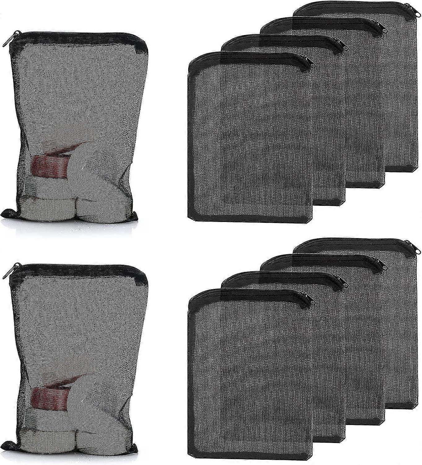 Aquarium Filterbeutel - Aquarium Media Mesh Filter Bag High Flow Fine Mesh Net Wiederverwendbare Taschen mit strapazierfähigem Kunststoffreißverschluss für Fische