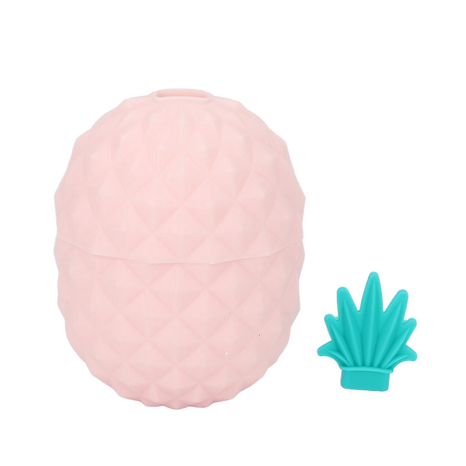 Ice Roller Multipurpose Portable Reusable Massage Function Silicone Facial Ice Roller for Skin CarePineapple Pink