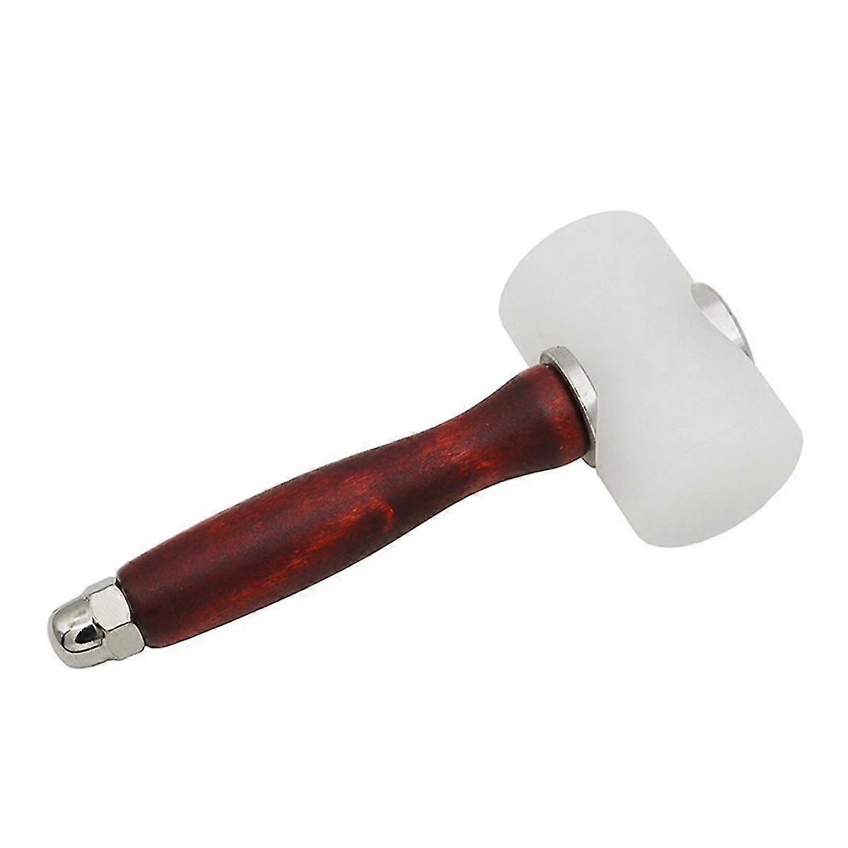 مقبض خشبي T نموذج المطرقة الجلود نحت المطرقة اللكم الطباعة النقش النايلون المطرقة DIY أدوات جلدية يدوية