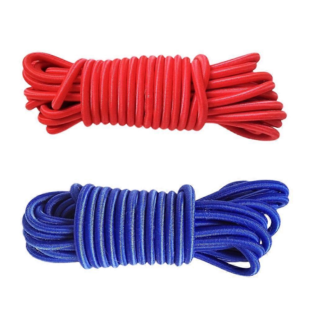 2pcs Elastic Bungee Shock Cord for Tie Downs, Boat, Kayak, Roof Rack, Trailers