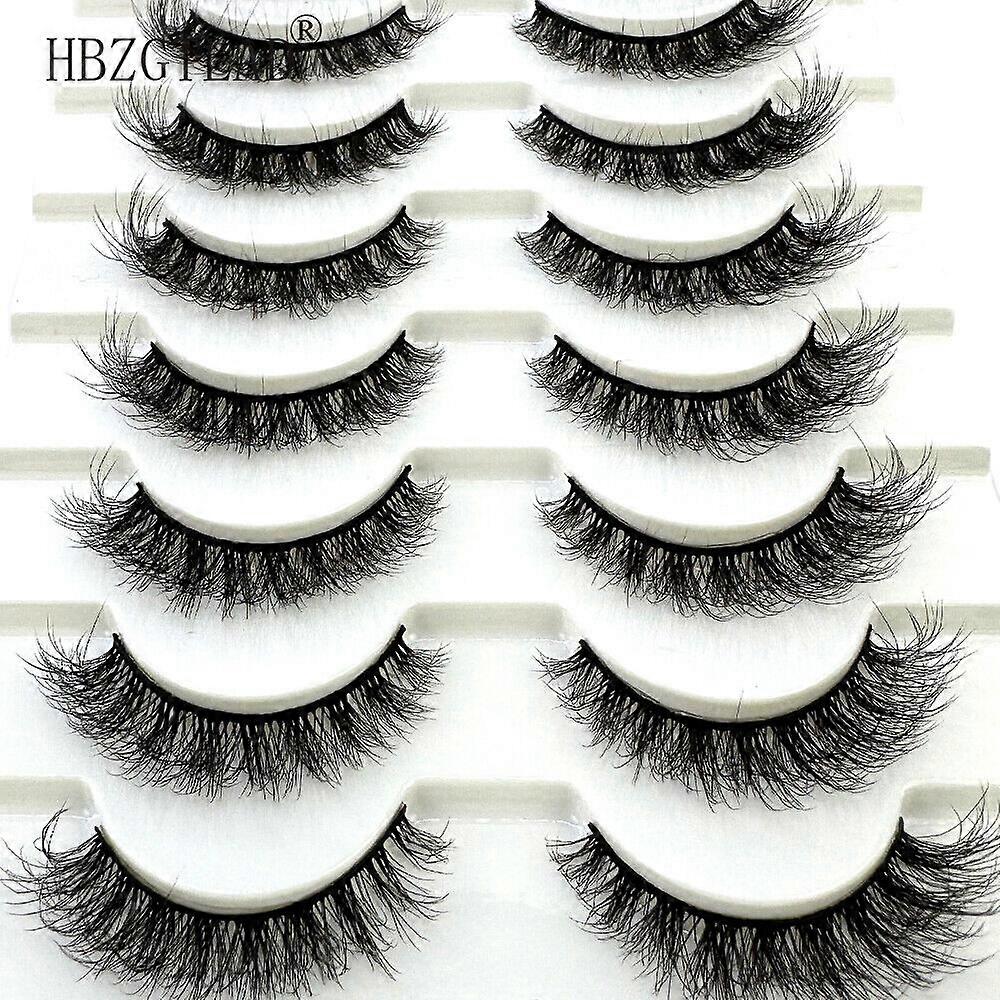 10ペア3Dミンクつけまつげウィスピークロスロングシックソフトロングつけまつげ