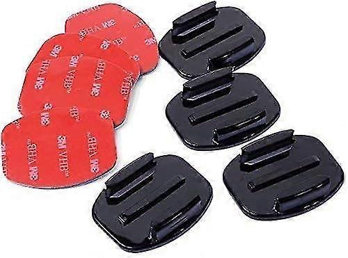Helmet Accessories Kit Set Of 4x Flat Mounts + 3m Surface Adhesive Sticky Sticker Pads Gopro Go Pro Hero 1 2 3 3+ 4 Os86