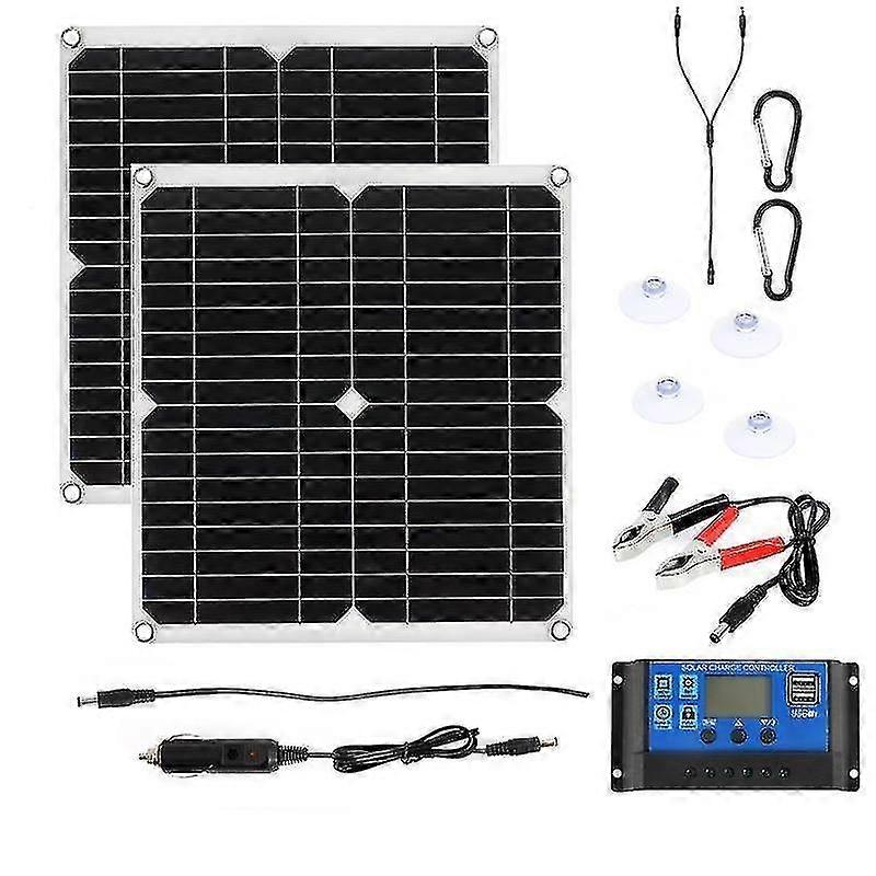 50w Solar Panel Dual Usb With 60a Controller Solar Cells Poly Solar Cells