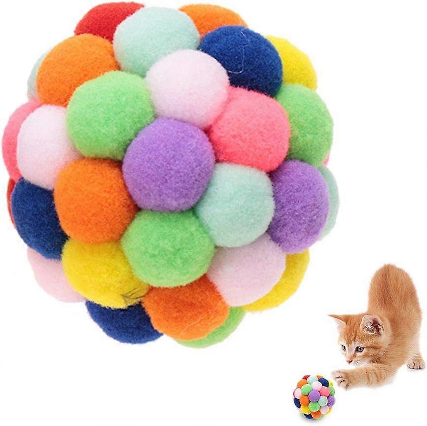 Soft Pom Poms for Cats - Lightweight, Interactive, Various Colors - Stuffed Balls
