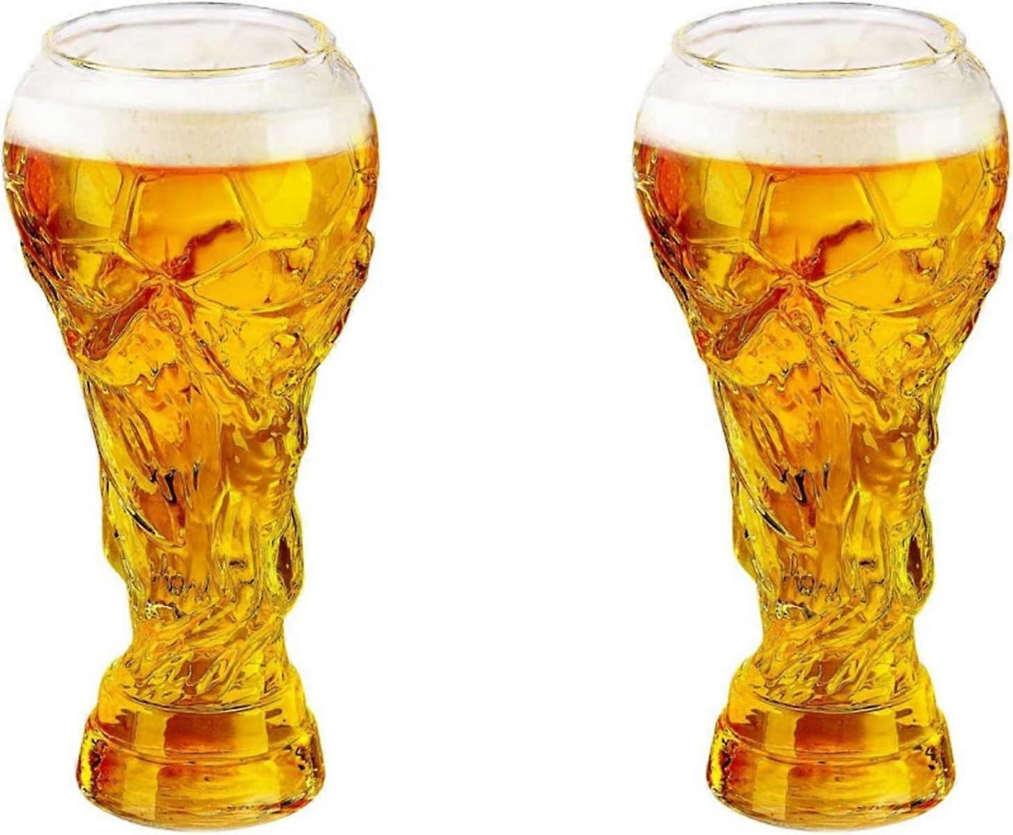 Fodboldform ølglas, fodboldølkrus, 800 ML VM-kopper, vinglas til kolde drikkevarer, sodavand, vand, til far, kæreste og al fodbold