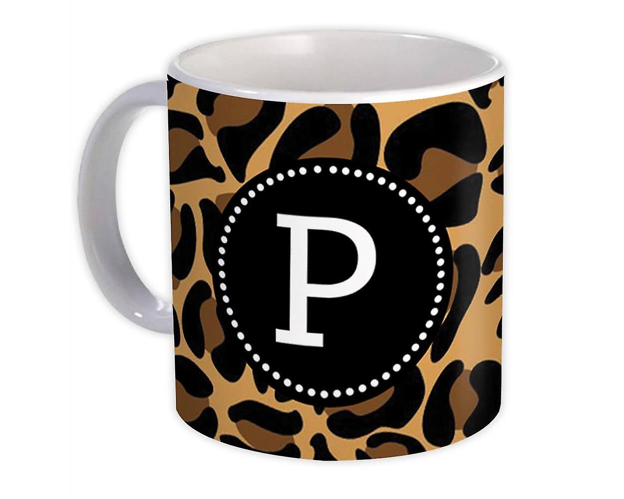 Gift Mug: Monogram Letter P Animals