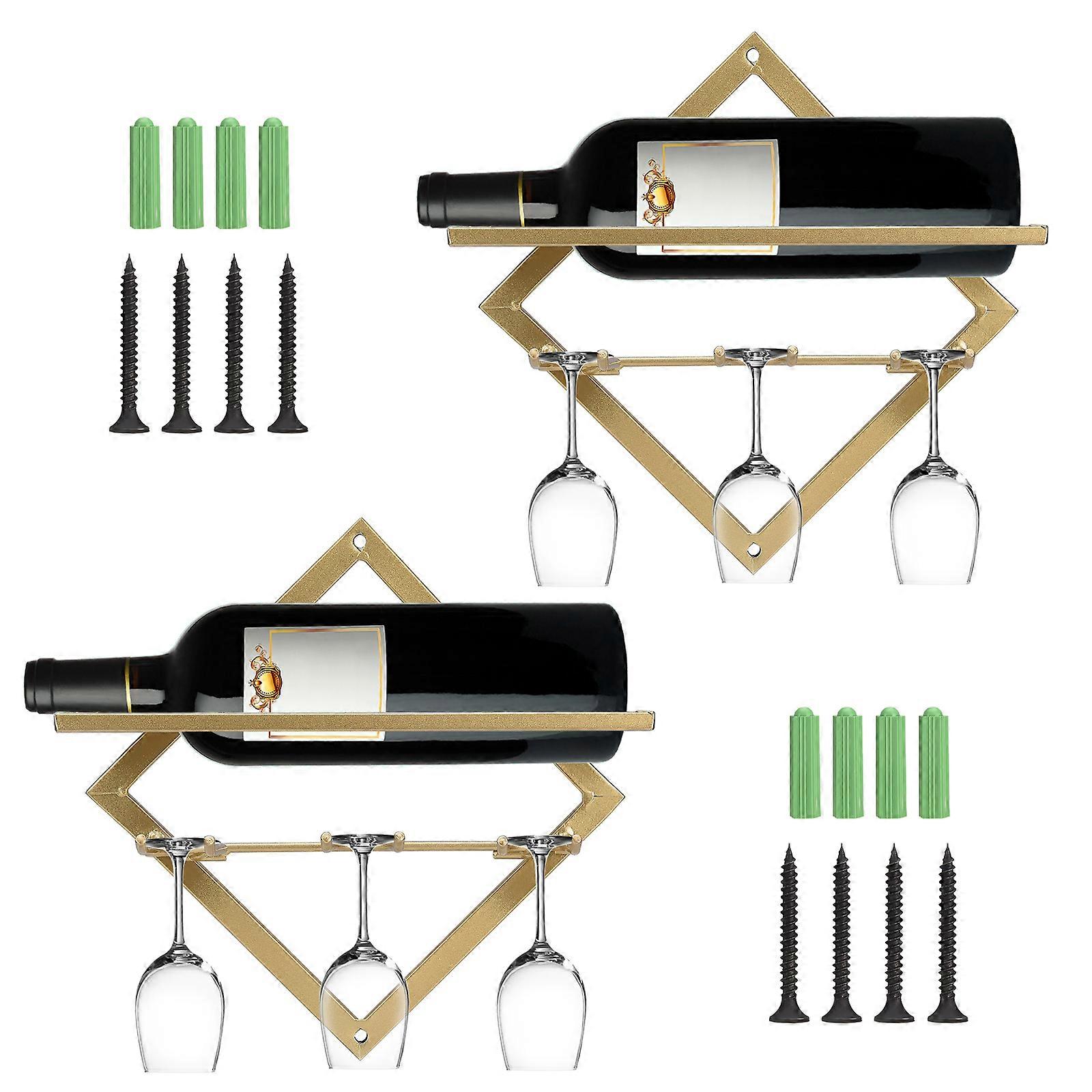 Weinglas Rack Wand montiert Einfache Installation 2pcs / set Creative Folding Upside Down Eisen
