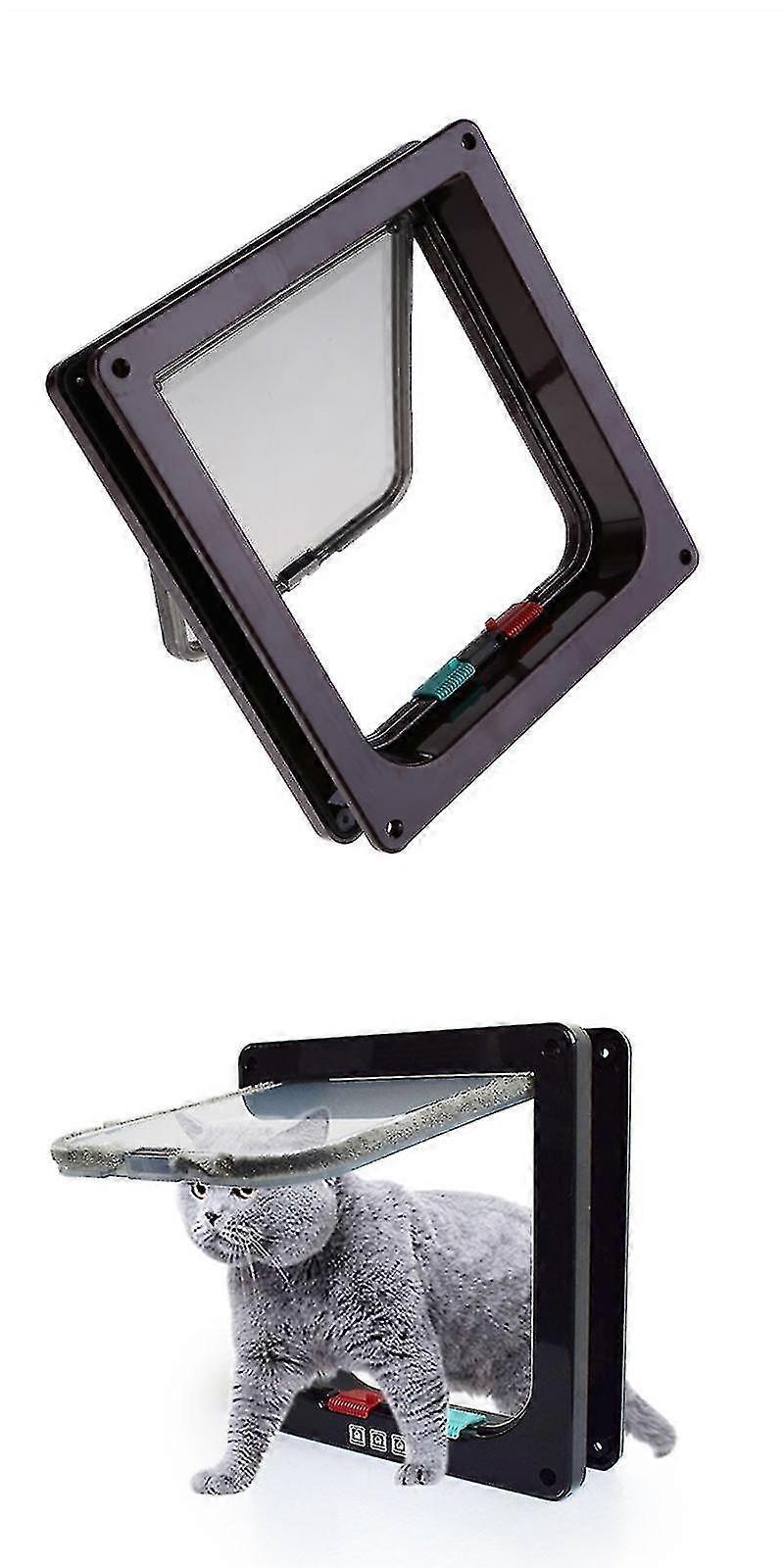 Cat Door Small Pet Entry And Exit Security Gate On Doors And Windows