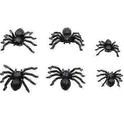 100 Realistic Little Spiders Plastic Spider Prank Props