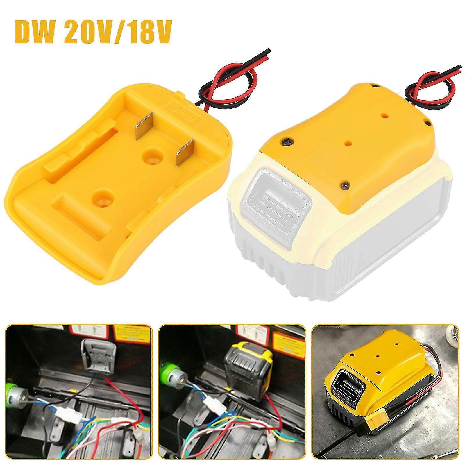 Adapter akumulatora Dewalt 18 / 20 V do kół napędowych, RC, zabawki, ciężarówki - 12 Gauge Robotics, DIY Power Source Converter