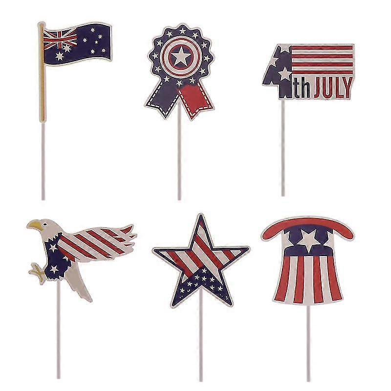 48pcs Patriotic Cake Decorations-c