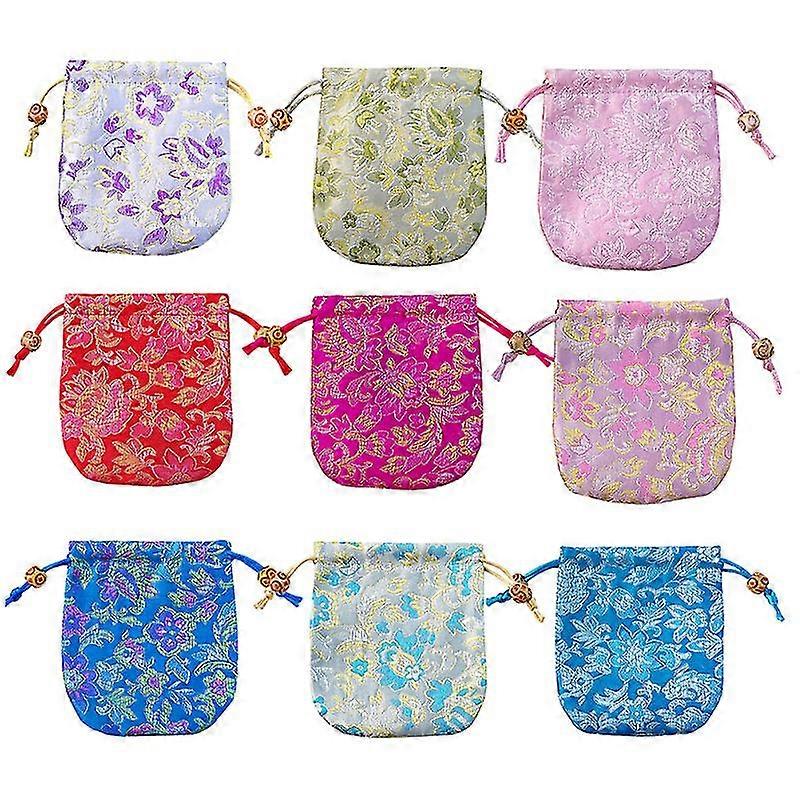 Brocade Satin Storage Pouch For Storage-c
