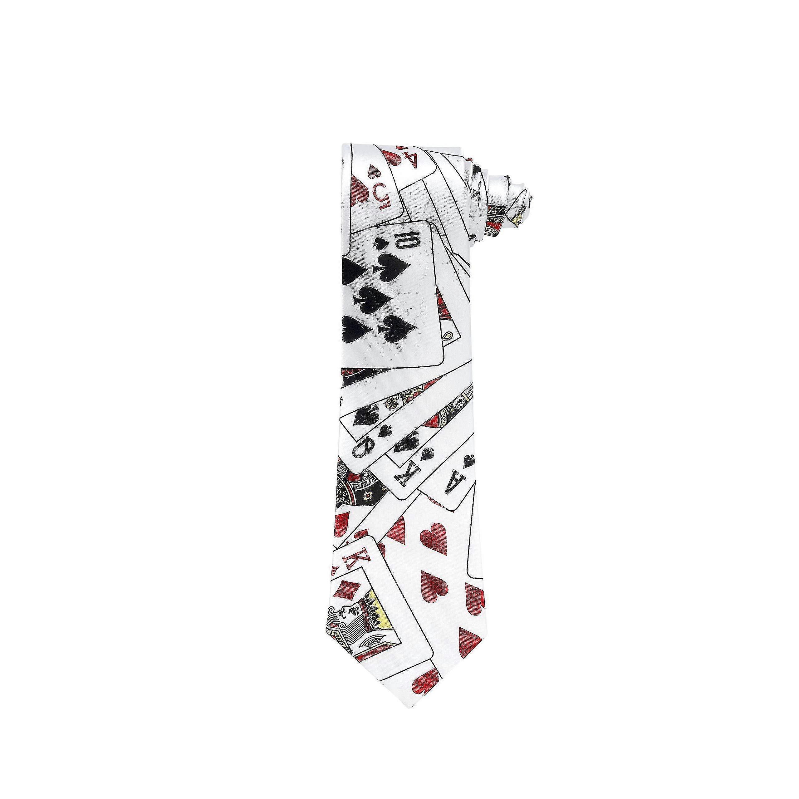 Mens Neck Tie Poker Playing Cards