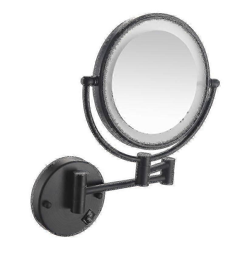 LED Lighted Wall Mounted Mirror - 10x Magnification with Wiring