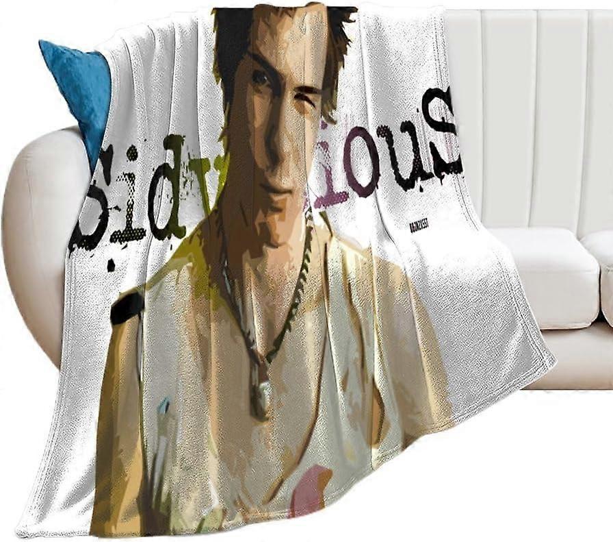 Cobertor Sid Vicious Cobertor Macio Leve e Quente Cobertor de Lã Adequado para Sofá Quarto Cama Decoração de Acampamento