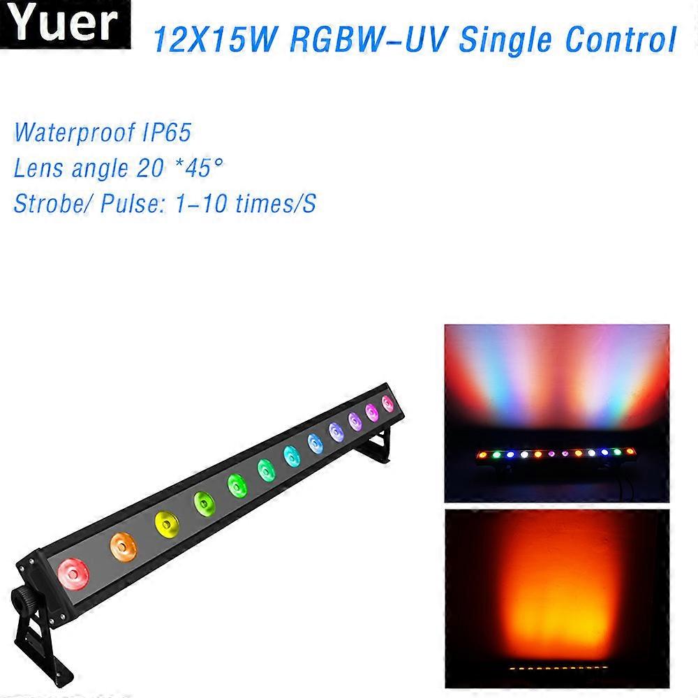 12X15W Haute Luminosité RGBWA-UV 6IN1 LED Lèche-mur Lumière Extérieur Étanche Lumières Projecteur DJ Disco Scène Lumière DMX 512 Contrôle