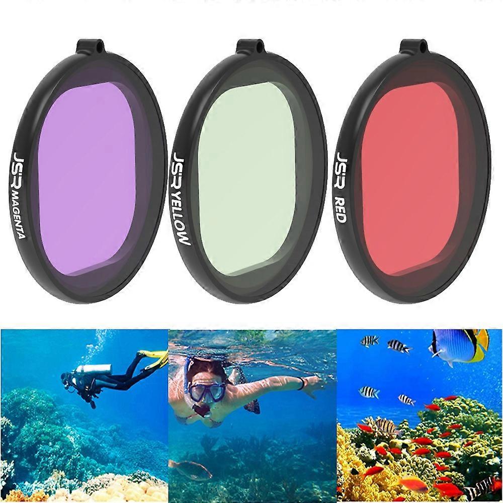JSR 3 in 1 Diving Color Lens Filter for GoPro HERO8 Black