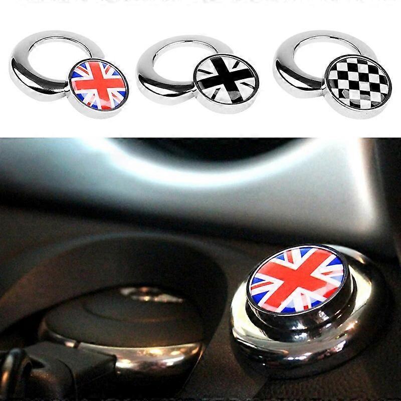 Car Interior Car Ignition Device Cover Trim Engine Start Stop Button Sticker For Mini Cooper R56 R57 R58 R59 R60 R61 Countryman ClubmanVehicle Decor A