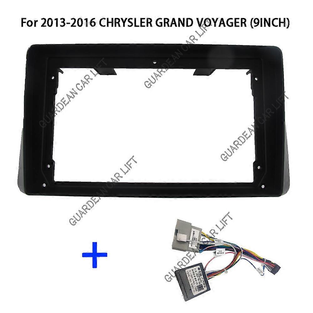For Chrysler Grand Voyager Dodge Caravan 14+ Car Radio Android MP5 Player Stereo Casing Frame 2 Din Head Unit Fascia Dash Panel