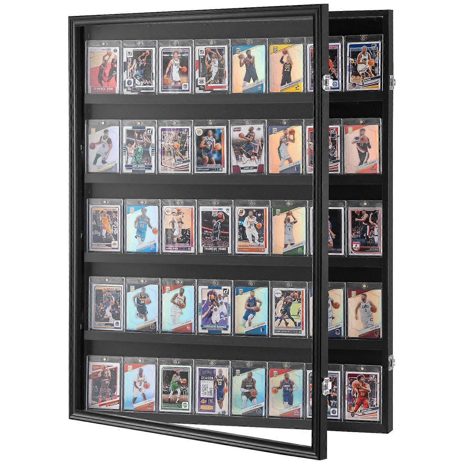 35 Grade Sports Card Display Case, 24.3x30.5x2.1 in, Baseball Card Display Frame com 98% de proteção UV Clear View PC Glass