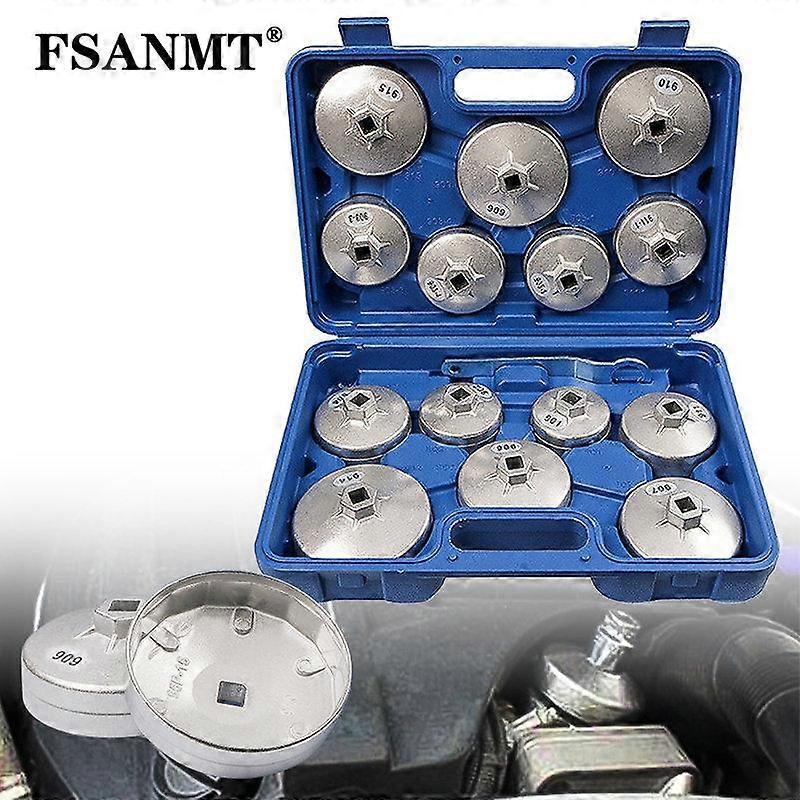 15-Pcs Oil Filter Wrench Socket Tool Kit Car Hand Oil Filter Wrench Housing Tool Remover For Car Parts Car Repair Tools