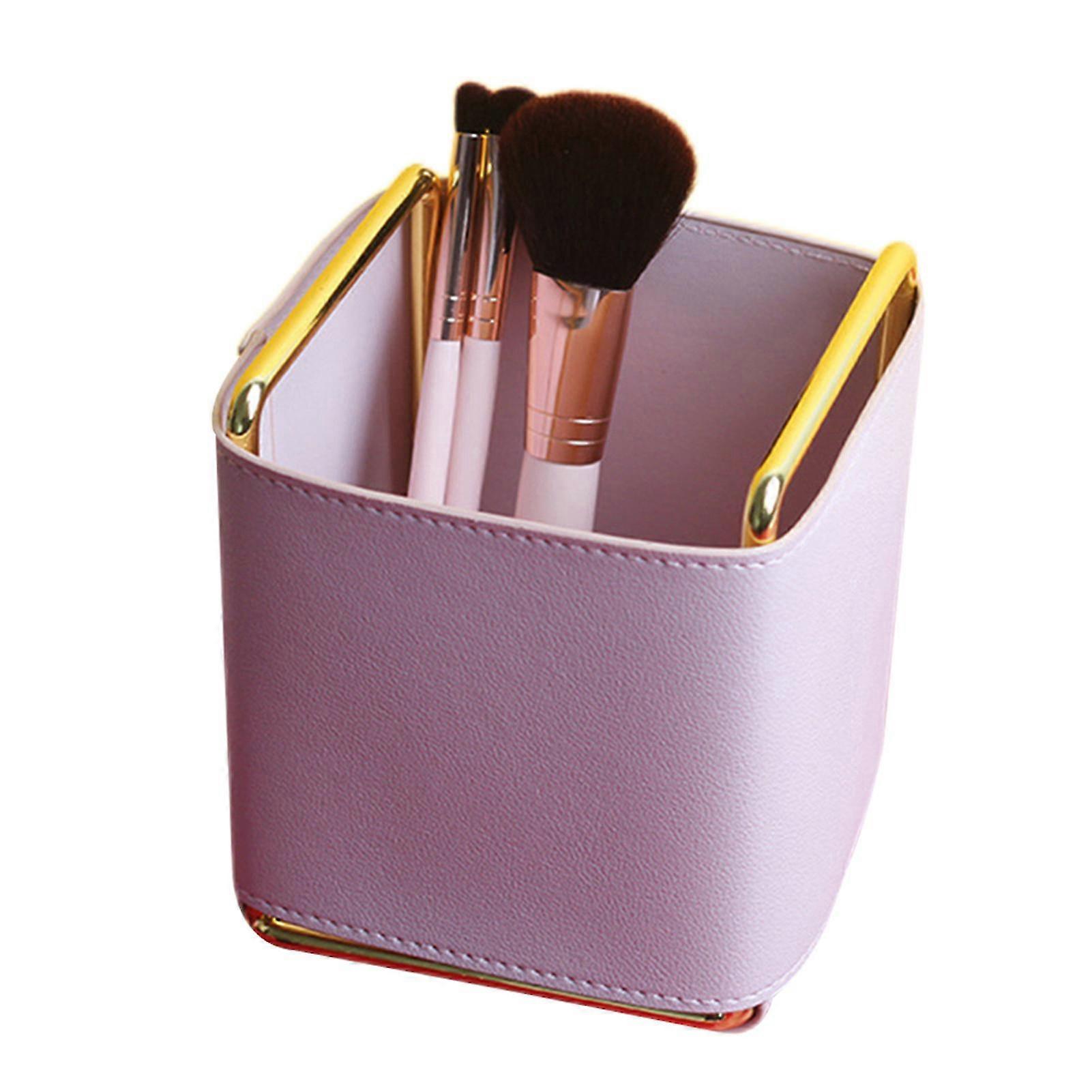 Leather Pen Holder Remote Control Organiser Multifunctional Desk Storage Box