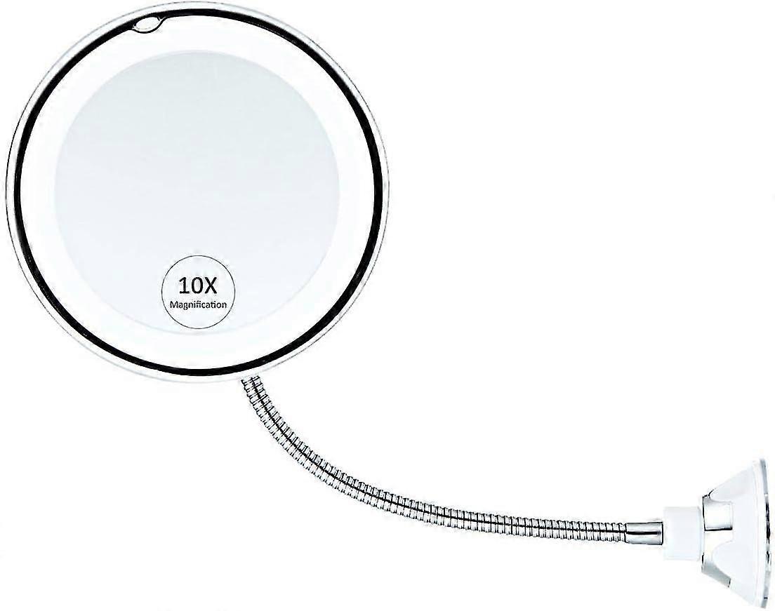 10x Illuminated Makeup Mirror, Bathroom Vanity Mirror with Strong Suction Cup and 360 Adjustable Banmo