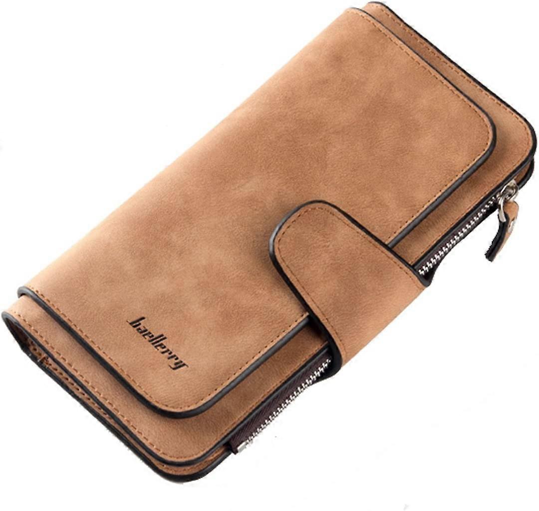 Women's PU Leather Zippered Wallet Large Capacity Elegant