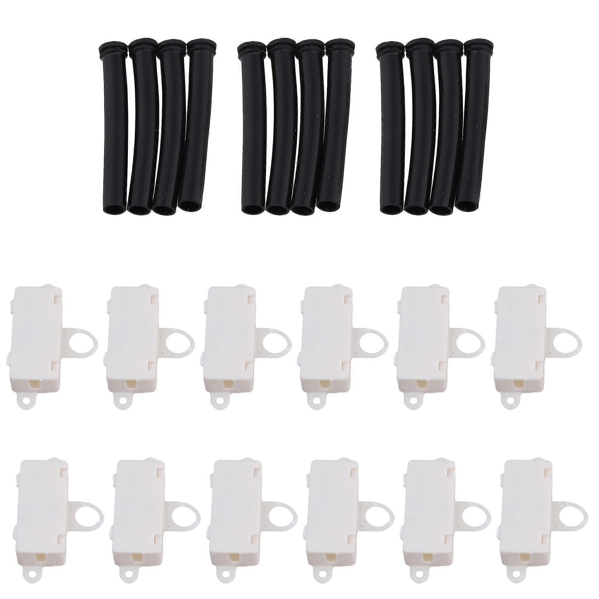 12 Pieces Mini Wire Junction Box With T06-Mm02P Terminal Wire Sleeve Beige