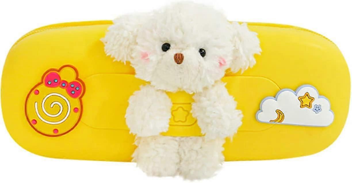 مقلمة ، لطيف الكرتون الدب سيليكون مقلمة القضية سعة كبيرة مع سحاب القلم حامل الحقيبة صندوق تخزين دائم