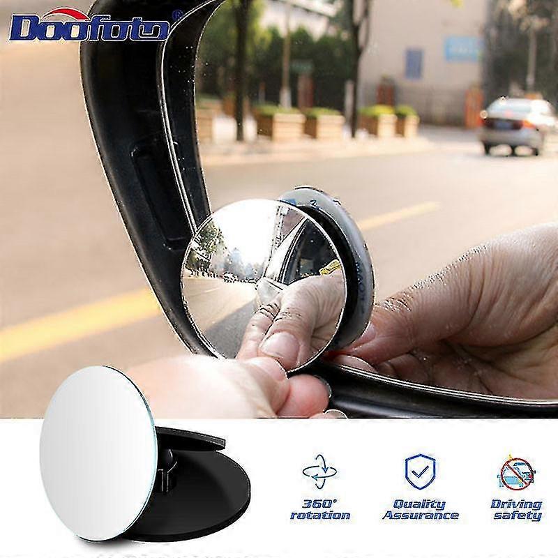 360 Degree Hd Blind Spot Mirror Adjustable Car Rearview Convex Mirror For Car Reverse Wide Angle Vehicle Parking Rimless Mirrors