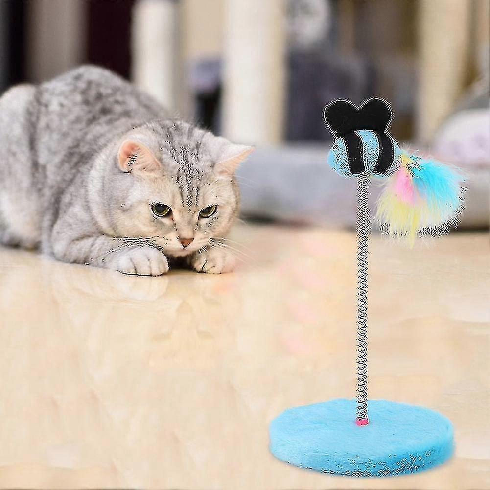 Mini Cat Interactive Toy Spring Fish Toy For Pets Playing Jumping Catching