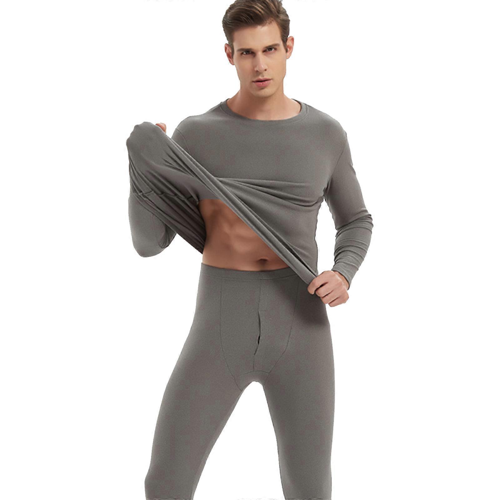Men's Thermal Underwear Set Fleece Lined Base Layer Pajama Set