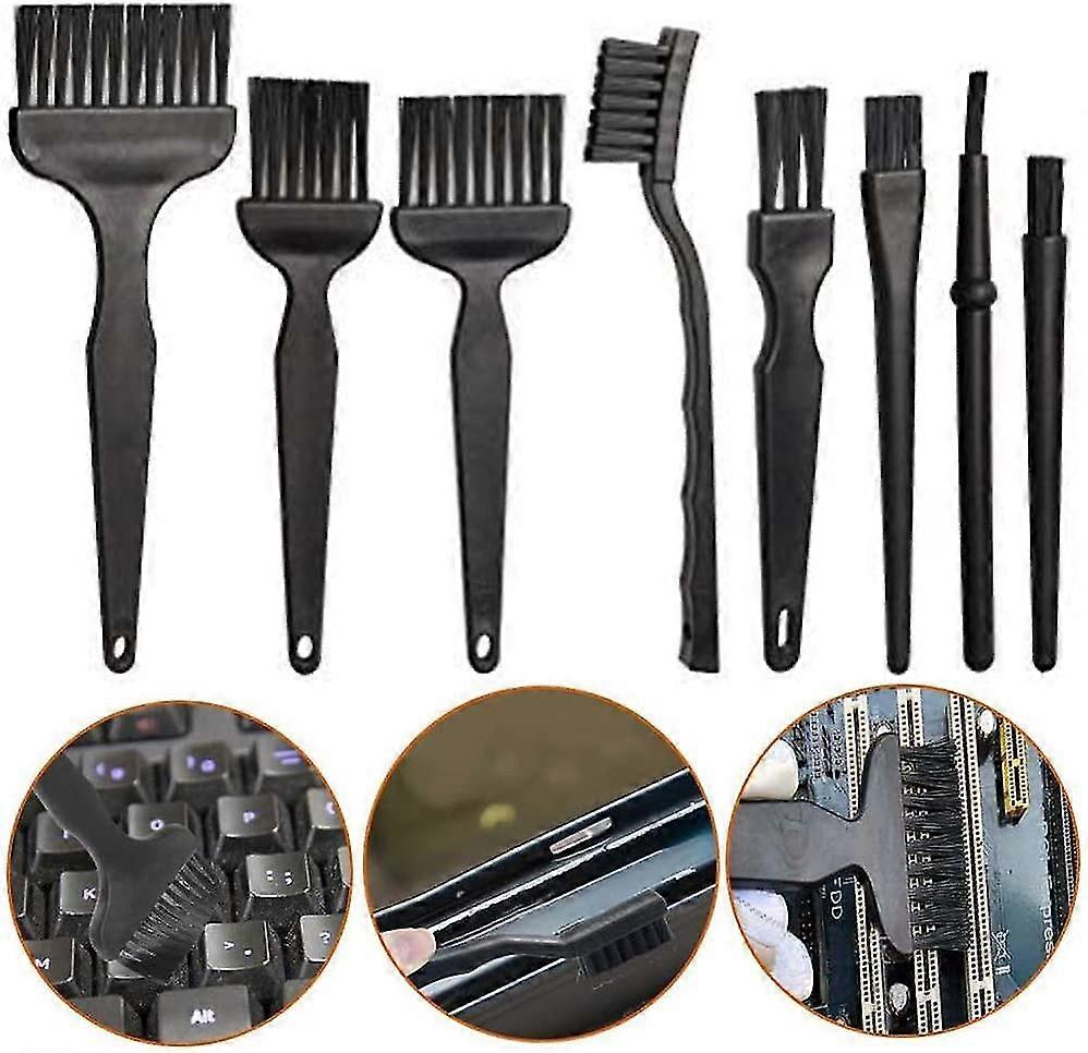 8 Pieces Antistatic Brushes: With Plastic Handle, Essential for Conductive Cleaning and Static Control