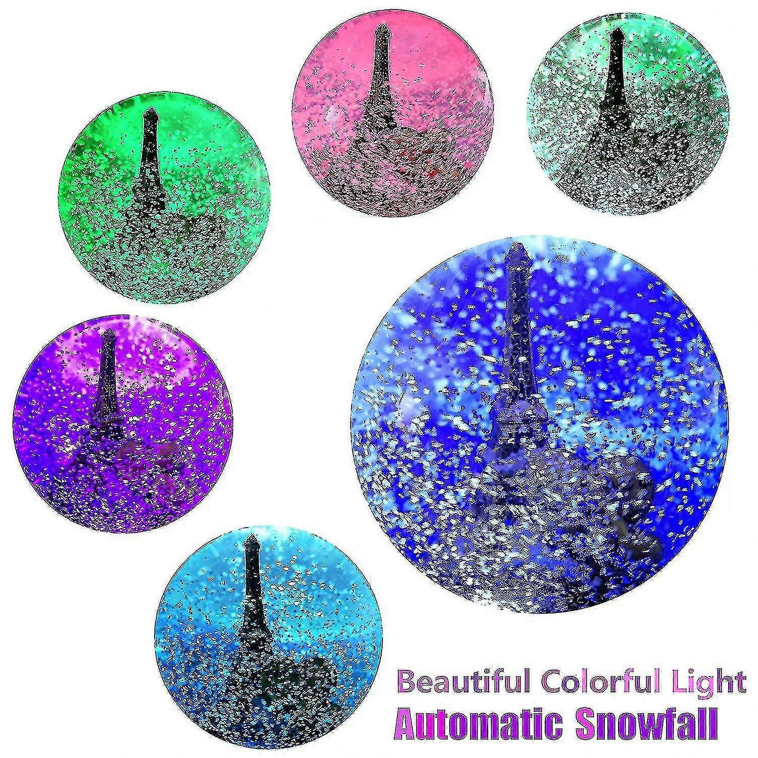 Castle Snow Globe With Lights & Music – Rotating Decor For Girls, Kids Room - View #4