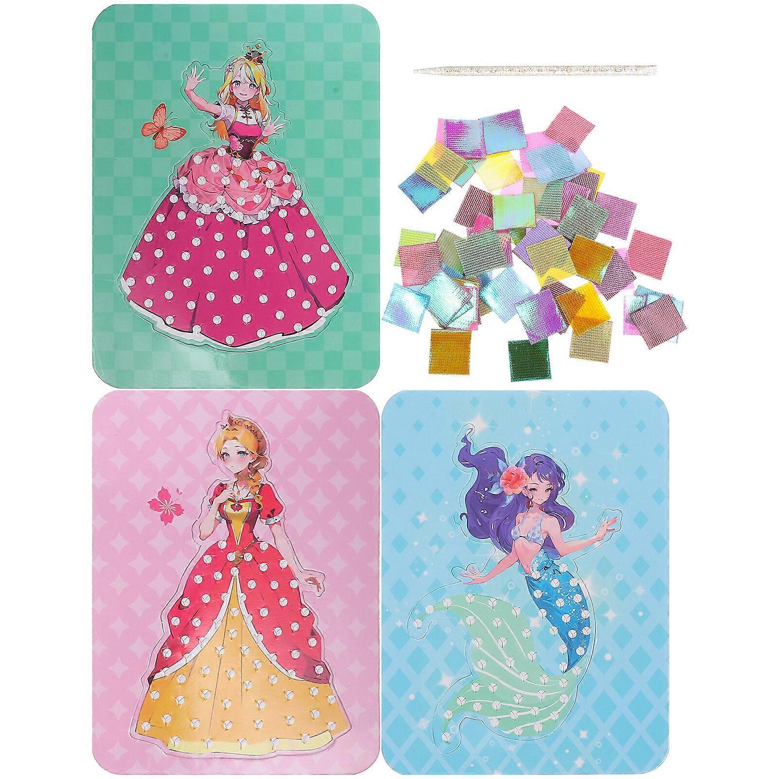 1 Sett punktering maleri materiale poke art DIY stoff håndverk materiale for barn